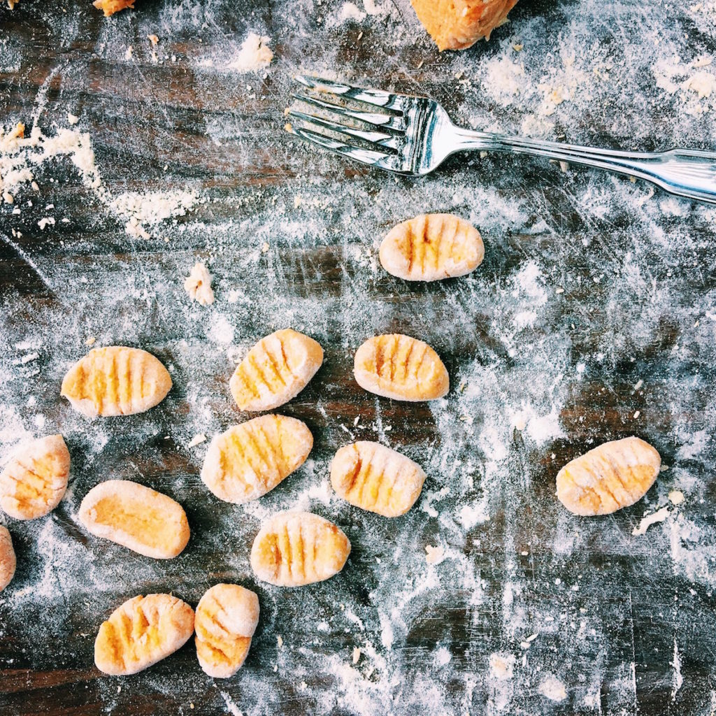pumpkin gnocchi with creamy sage butter + pomegranate molasses | DisplacedHousewife