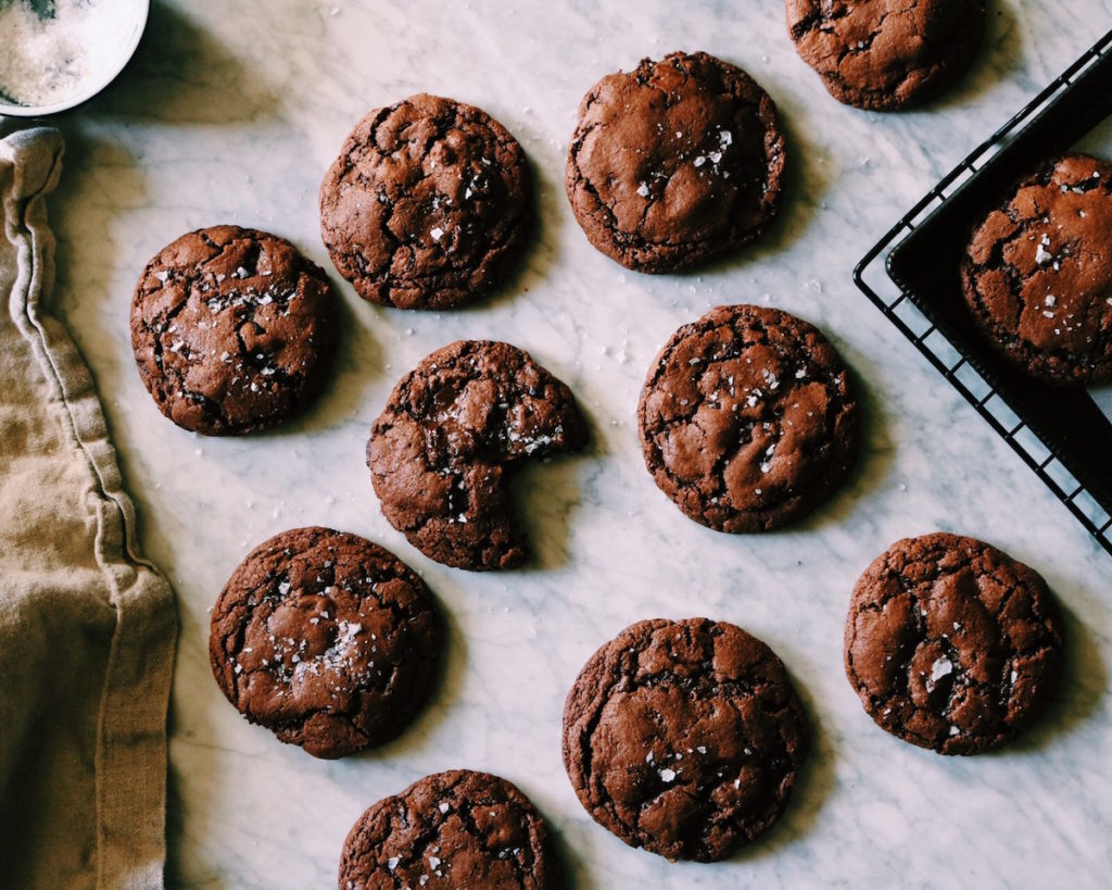 Smoked Salt Chocolate Rye Cookies | recipe via DisplacedHousewife