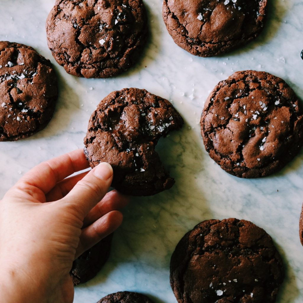 Smoked Salt Chocolate Rye Cookies | recipe via DisplacedHousewife