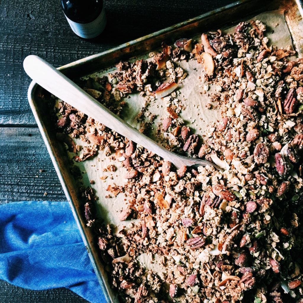 chai spiced granola | Recipe via DisplacedHousewife | nice spice, loaded with goodness + lots of granola-making tips