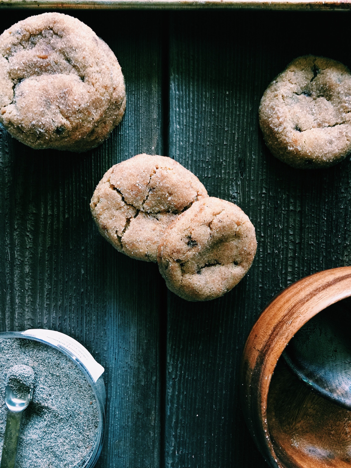 brown butter muscovado snickerdoodles | Recipe via DisplacedHousewife | Soft + chewy with a nice sugar-spice crust on the exterior. Our new favorite cookie!