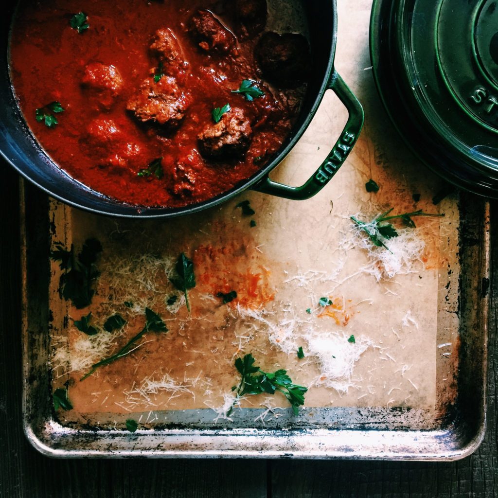 Spaghetti + Meatballs | @displacedhousewife