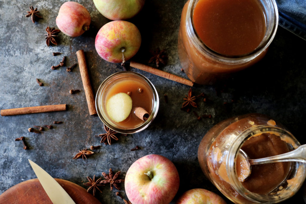 Slow Cooker Spiced Cider | Recipe via DisplacedHousewife | Just apples, spices + water!
