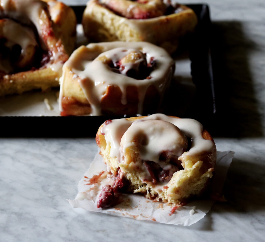 Overnight Raspberry Buns With Crème Fraîche Recipe | DisplacedHousewife