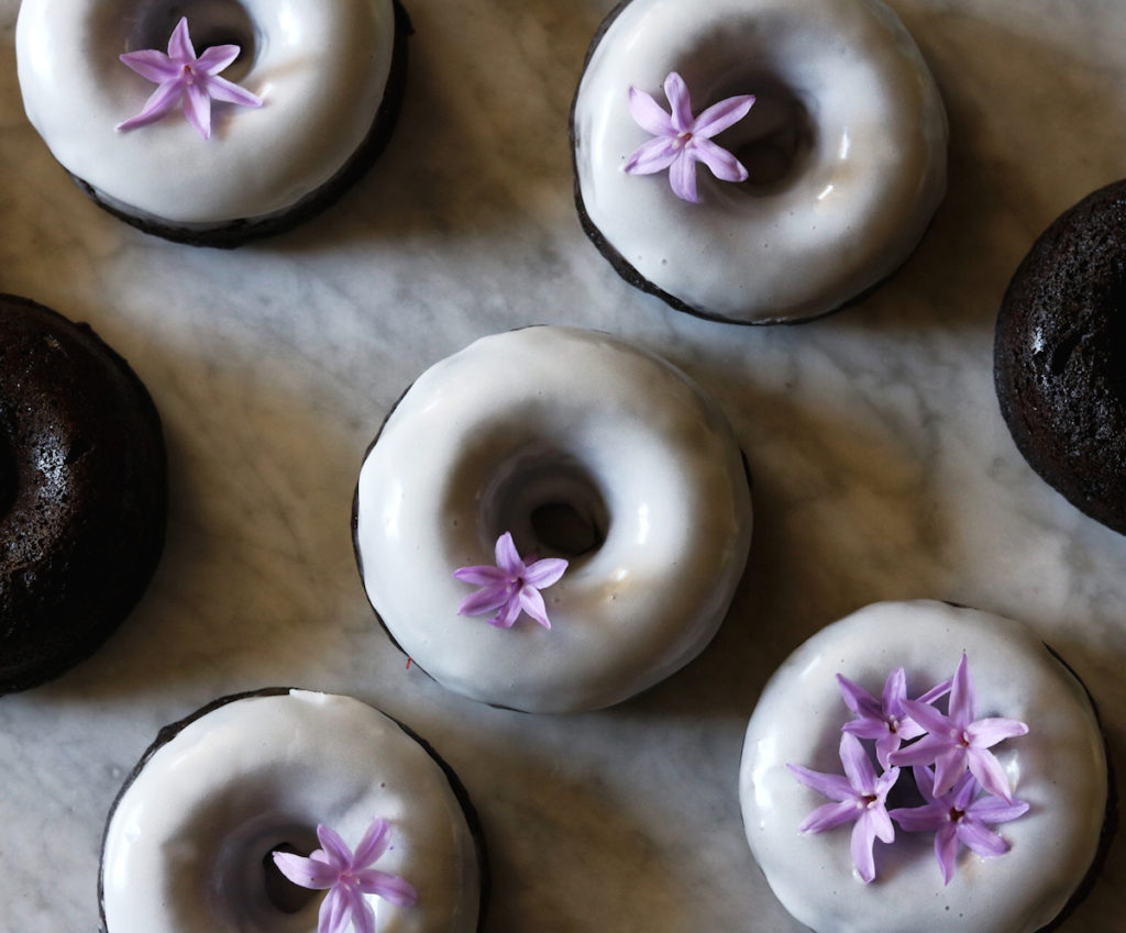 Fudgy Chocolate-Espresso Donuts With Greek Yogurt Glaze Recipe | Displaced Housewife