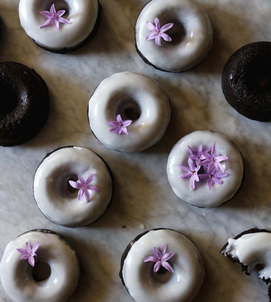 Fudgy Chocolate-Espresso Donuts With Greek Yogurt Glaze Recipe | Displaced Housewife