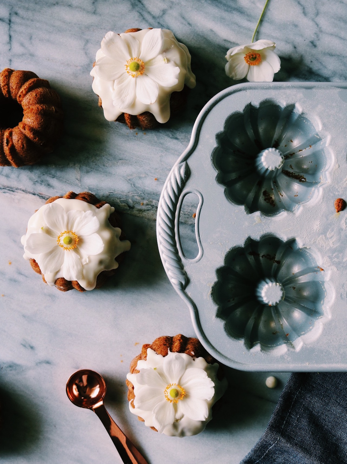 Pumpkin Bourbon Mini Cakes With Spiced Maple Glaze Recipe | Displaced Housewife