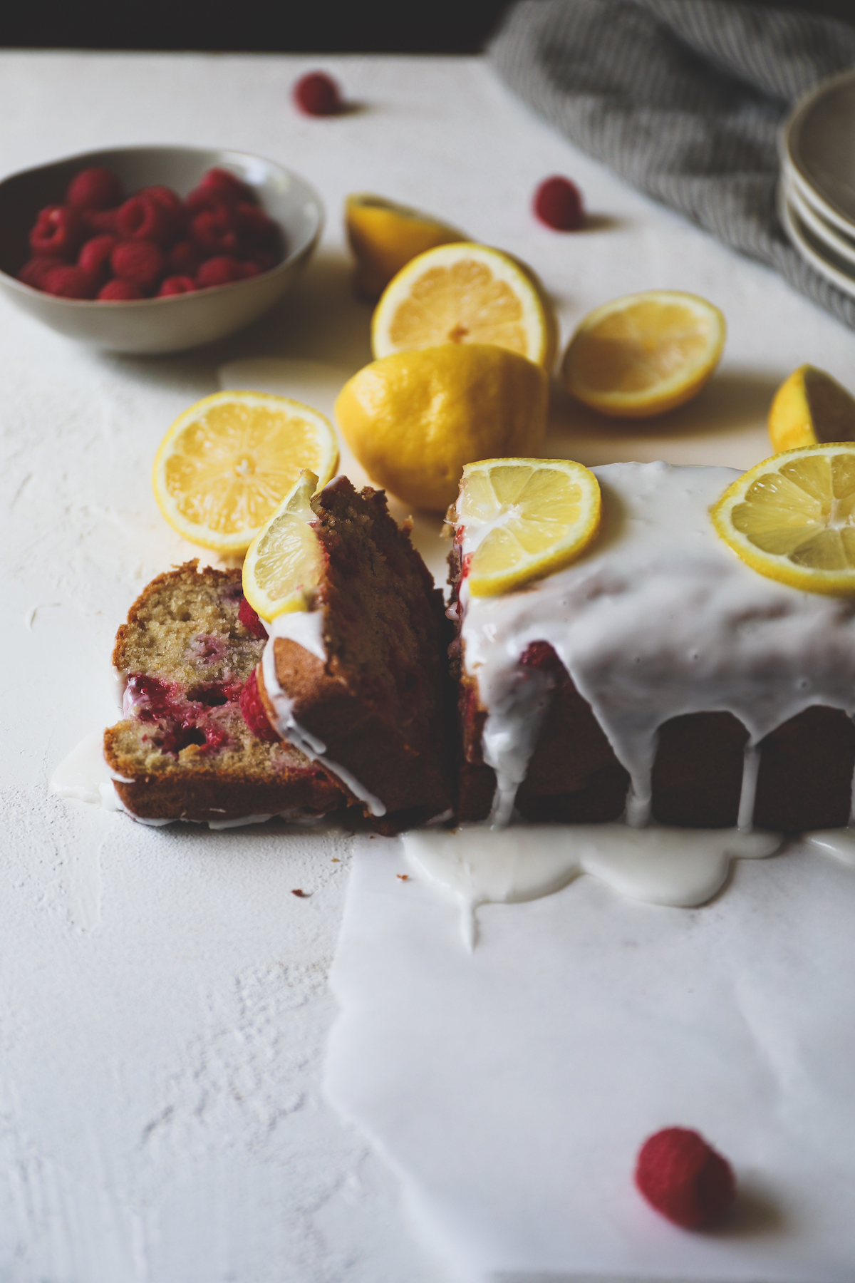 Lemon Raspberry Tea Cake Recipe by Rebecca Firth | DisplacedHousewife