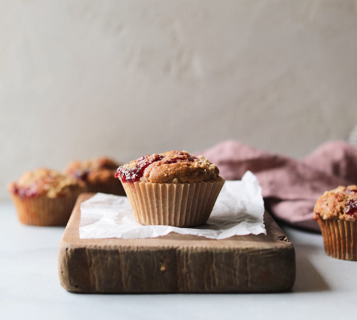 Raspberry Jam Streusel Muffins | Recipe via DisplacedHousewife