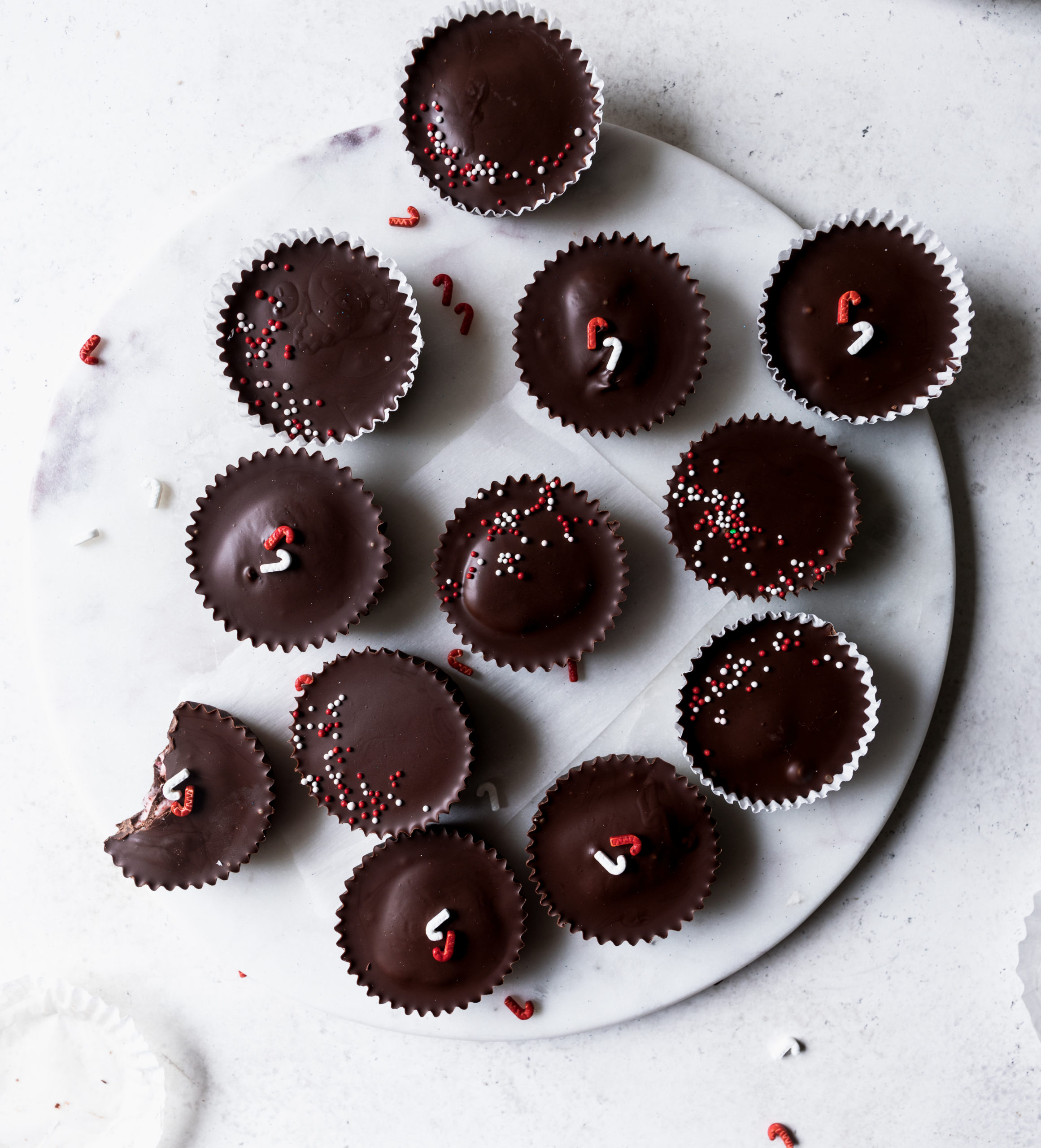 Dark Chocolate Peppermint Cups | Recipe via DisplacedHousewife Rebecca Firth