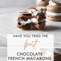 Chocolate French Macarons with Marshmallow Filling