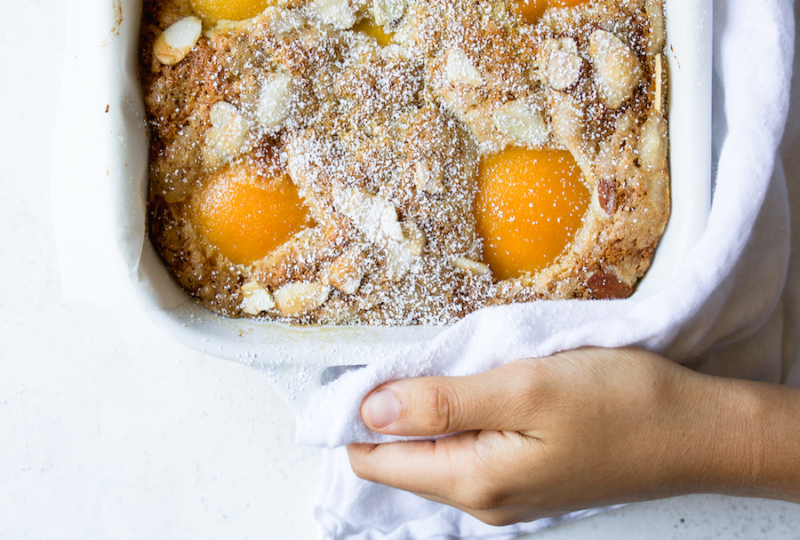 Rustic Peach Cake | recipe via DisplacedHousewife Rebecca Firth