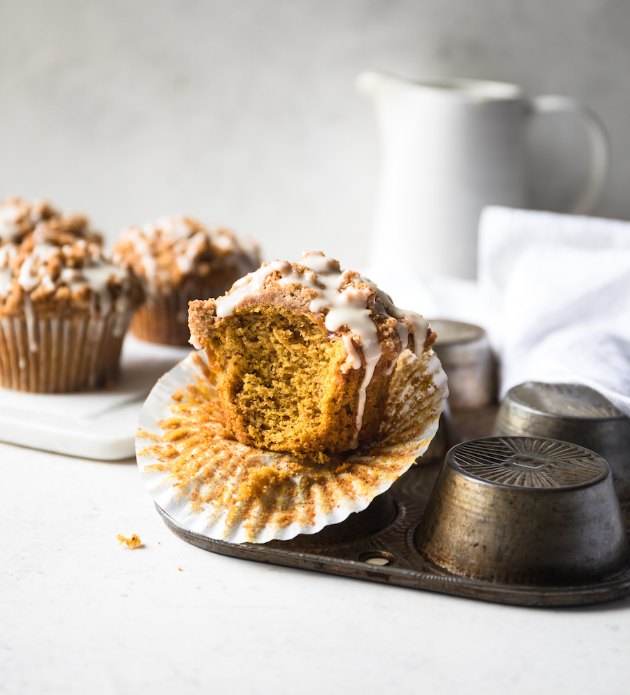 Pumpkin Streusel Muffins | Recipe via DisplacedHousewife Rebecca Firth