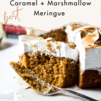 Pumpkin Bars with Salted Caramel and Toasted Marshmallow Meringue