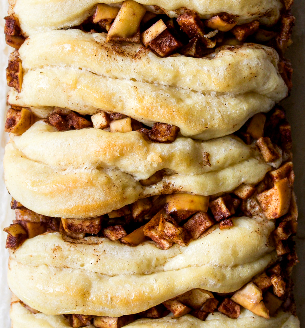 Apple cinnamon pull-apart bread without the glaze.