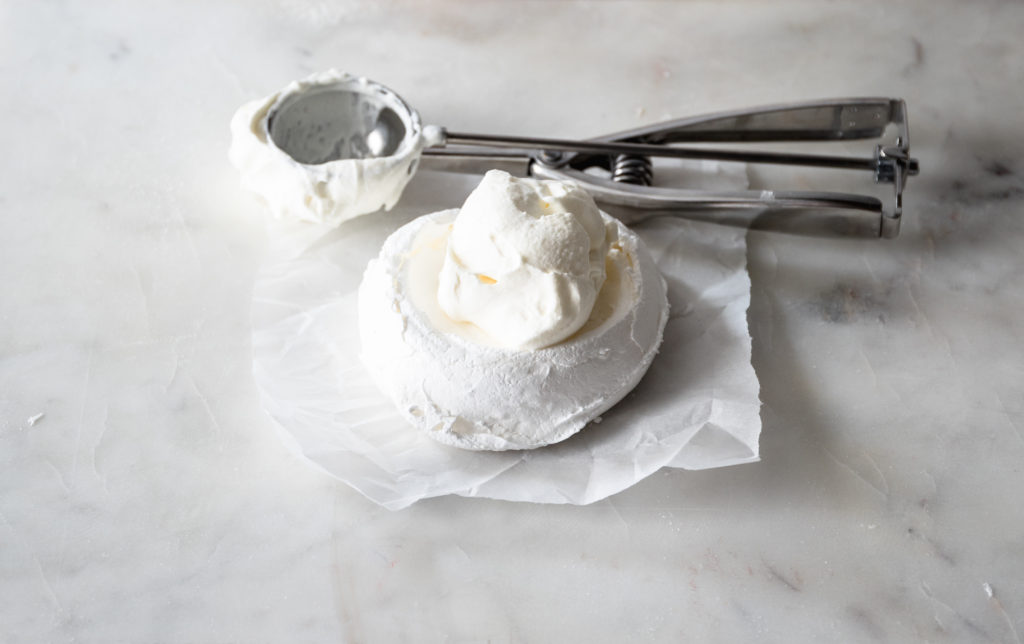 Meringues and whipped cream!