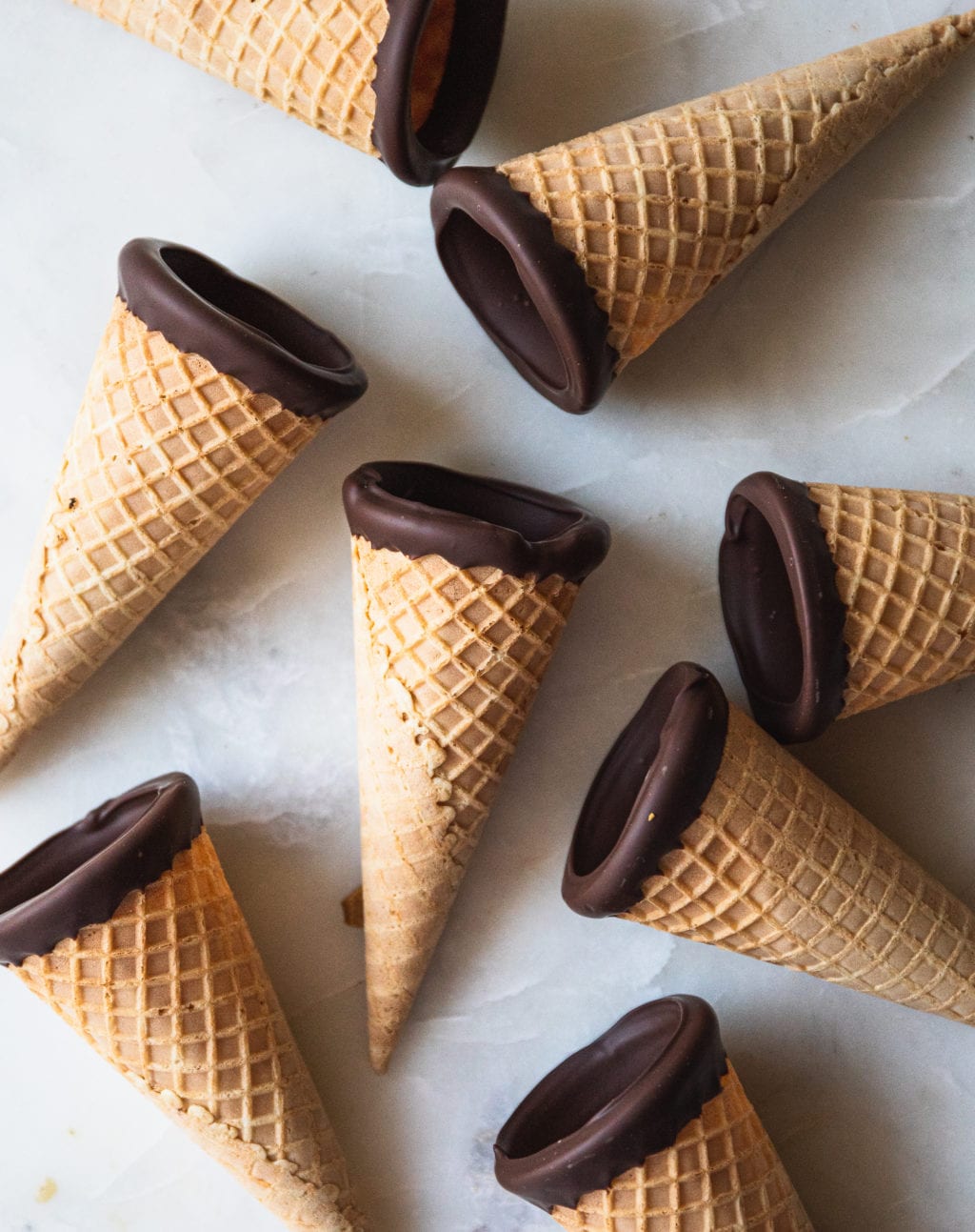 chocolate dipped ice cream cones